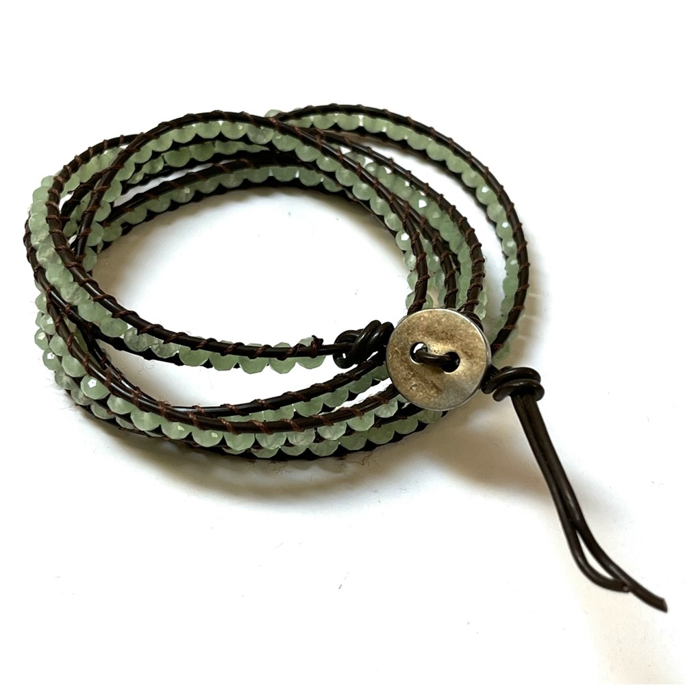 Woven Wrap Gemstone Bracelet